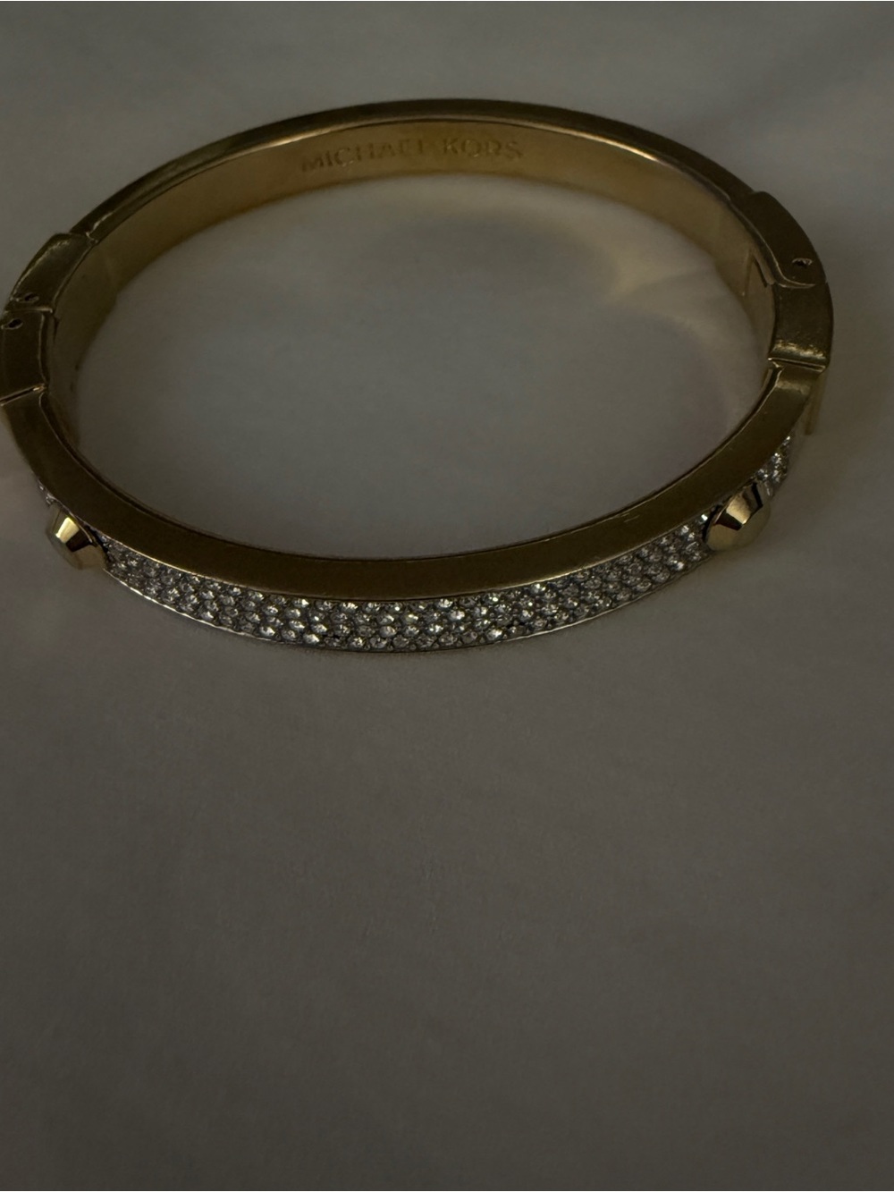 Michael Kors Gold-tone Crystal Pavé Bangle Bracelet - Picture 4 of 4
